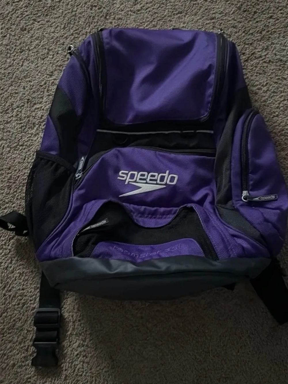 Speedo Purple and Black Athletic Backpack